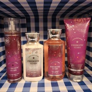 🆕️PRISMATIC STARS ⭐️ Bath Body Works 4 pc Set Spray Lotion Gel Cream NEW